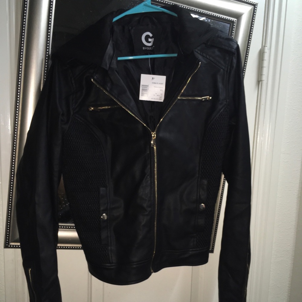 GAP NEW 🙋🏻‍♀️Faux Leather Jet Black Jacket